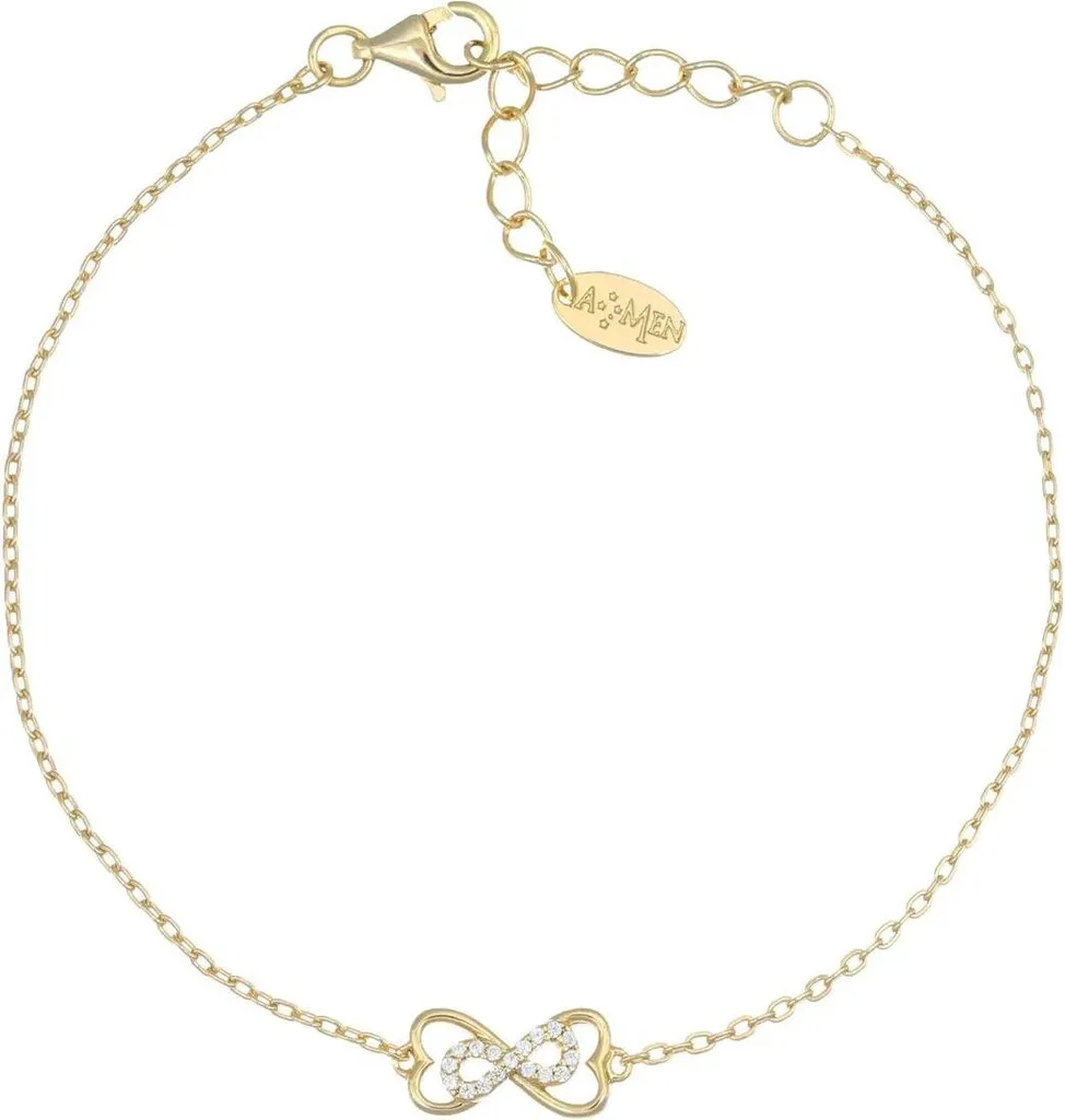 Bracelet Femme Amen BRICGBZ Doré - Bijou Élégant en Acier pour Femme