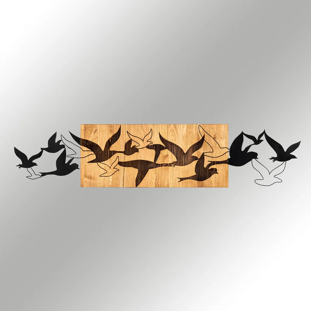 Decorazione da Parete Wallity Albatros Legno Nero 111x25 cm Luxury - 5