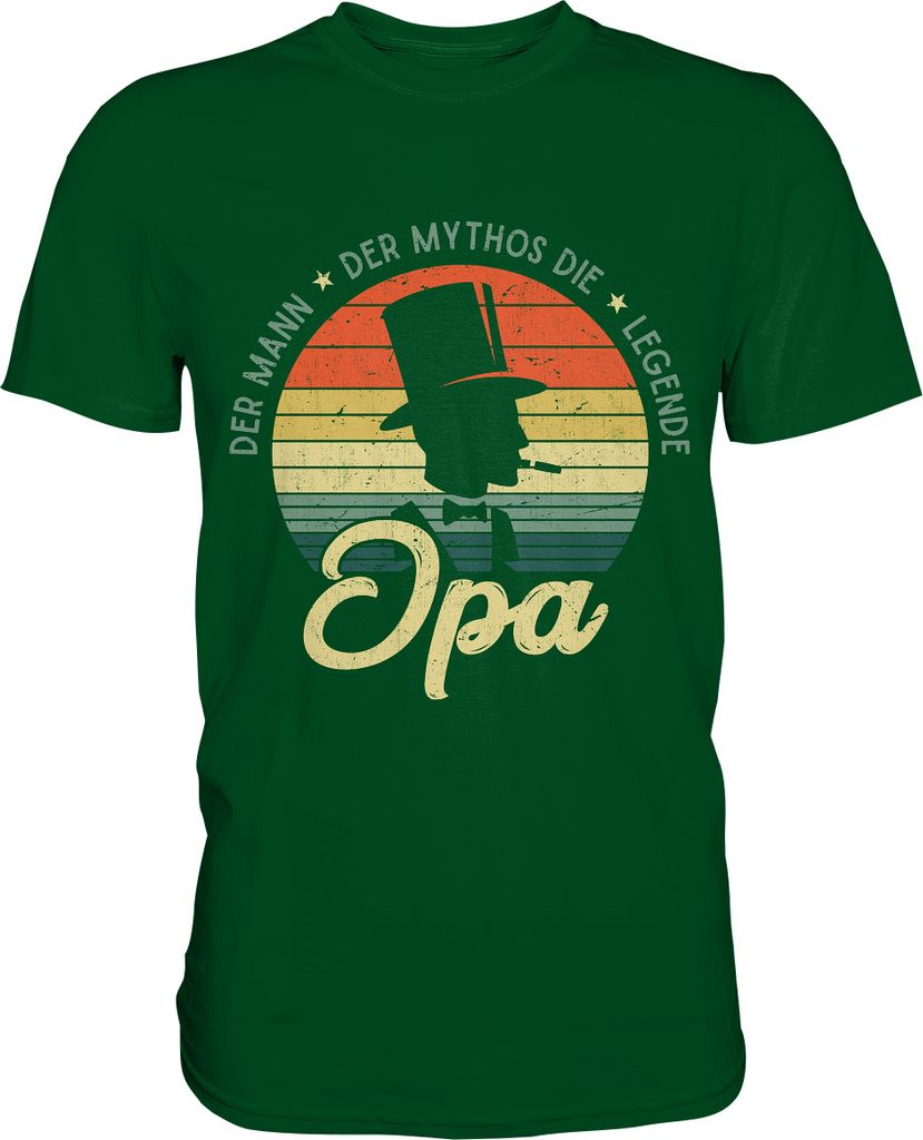 Opa die Legende Herren Premium T-Shirt – Bottle Green / XL Produktbild 