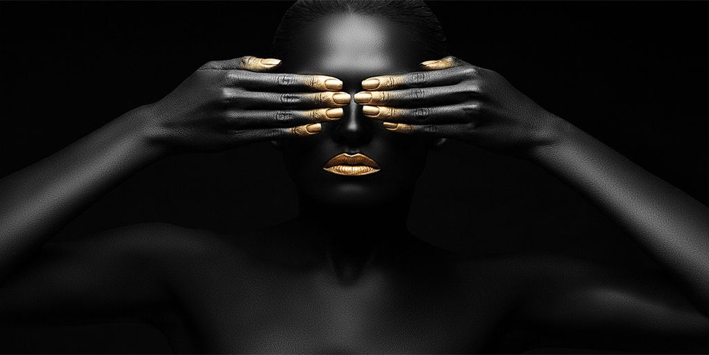 Tulup Leinwandbild -100x50 cm - Wandkunst - Drucke auf Leinwand - Leinwanddruck - Menschen - Schwarz - Frau in Schwarz