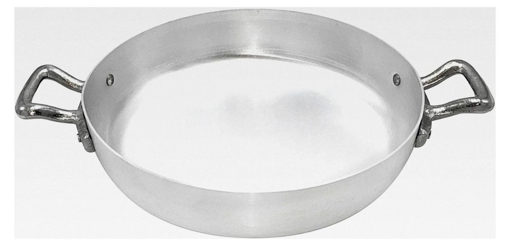 Bratpfanne aus BLTF-Aluminium, 2 Edelstahlgriffe, silberfarben, 20 cm