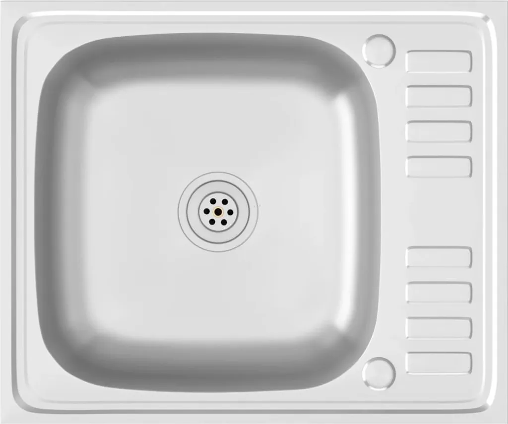 OFFERTA Set Lavello Inox 500x600x155 mm Argento | Prezzo Imbattibile - 2