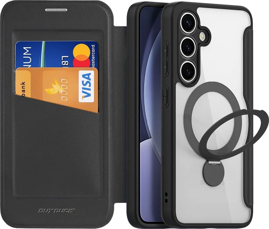 Cover Samsung S25 Plus DUX DUCIS Skin X Magsafe - Pelle Nera Premium