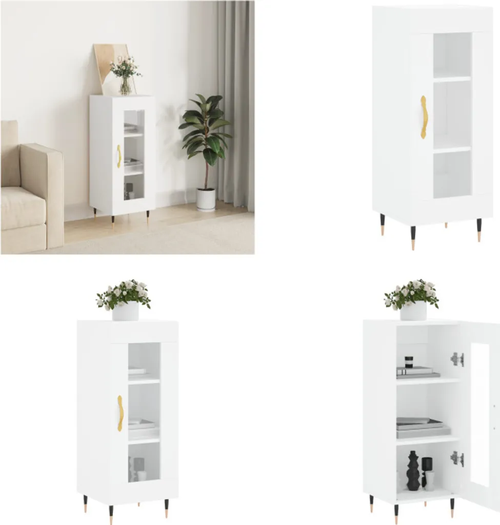 Armadio Portaoggetti vidaXL Bianco 34,5 cm | Robusto e Facile Montaggio