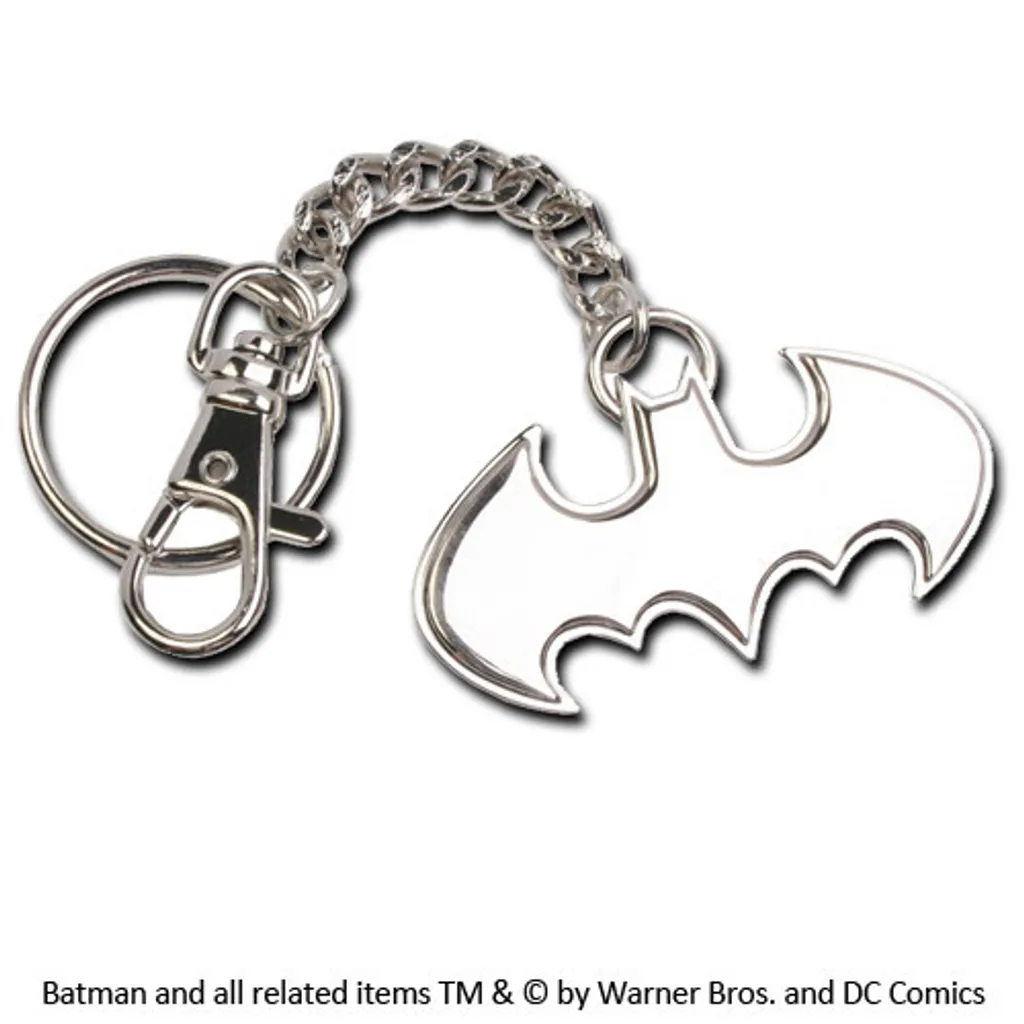 Logo Portachiavi Batman Nero Opaco - Accessorio Ufficiale per Veri Nerd
