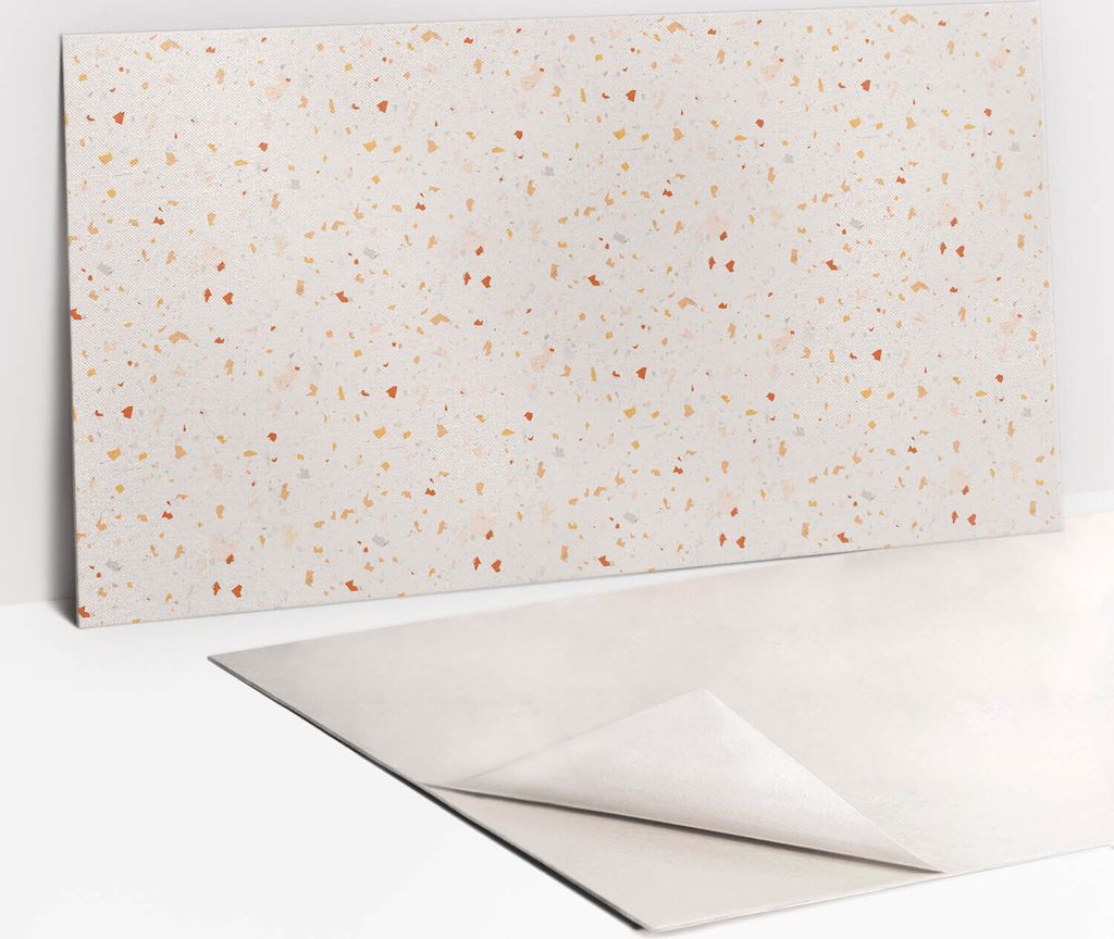 Dekorative PVC Wandpaneele - Küchenpaneele Rückwand hart Innenwand - 100 x 50 - Zarter Stein