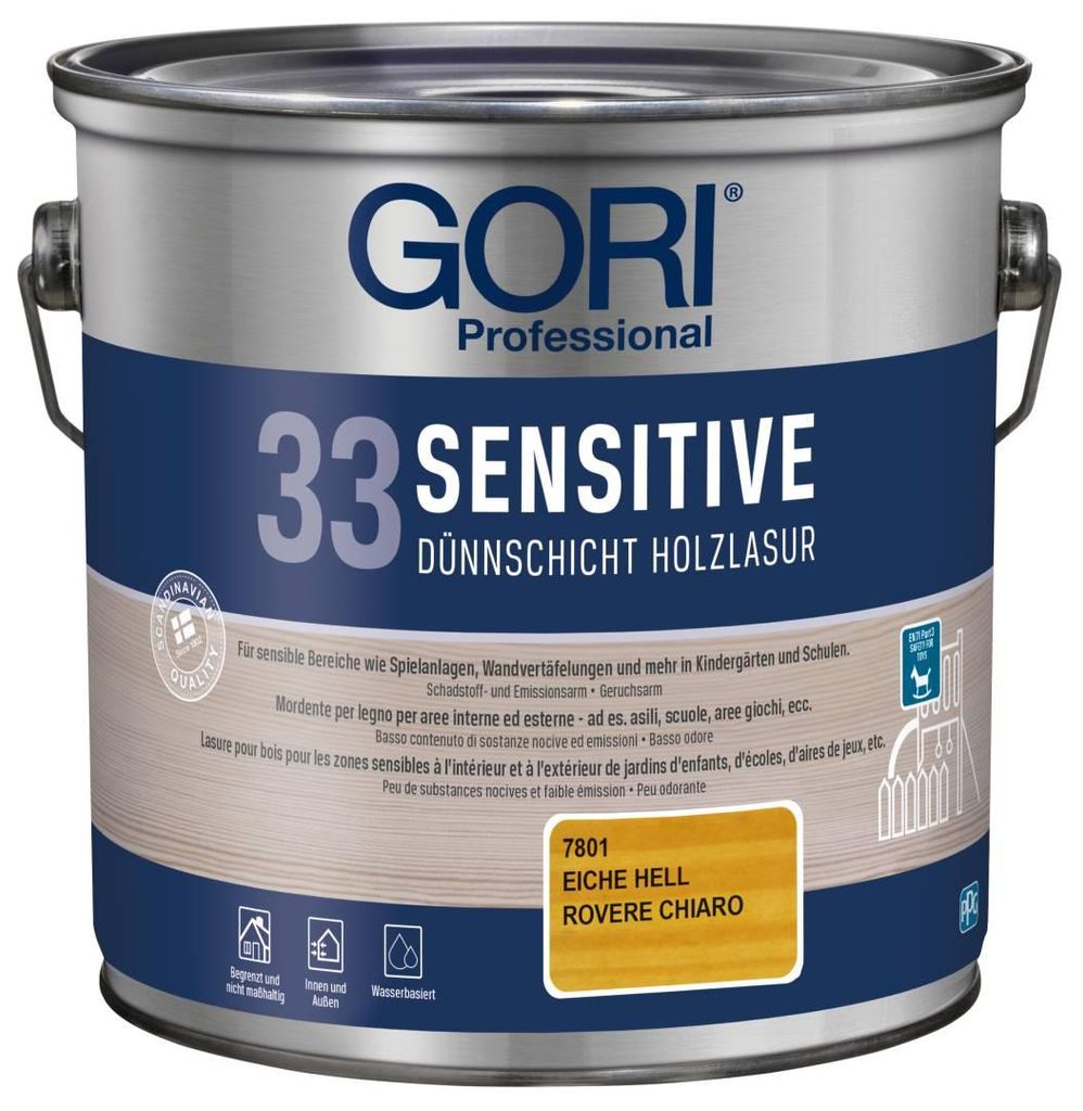 GORI Professional 33 SENSITIVE, Dünnschicht-Holzlasur, Produktbild 