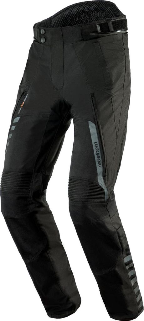 Rebelhorn Hiker II Motorrad Textilhose Farben: Schwarz, Grösse: 4XL, Länge: Standard