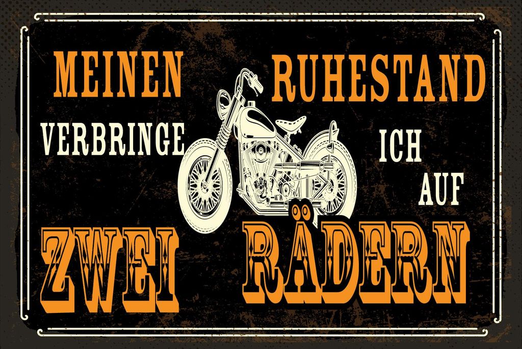 vianmo Holzschild 12x18 cm Ruhestand verbringe ich auf zwei Rädern Motorrad