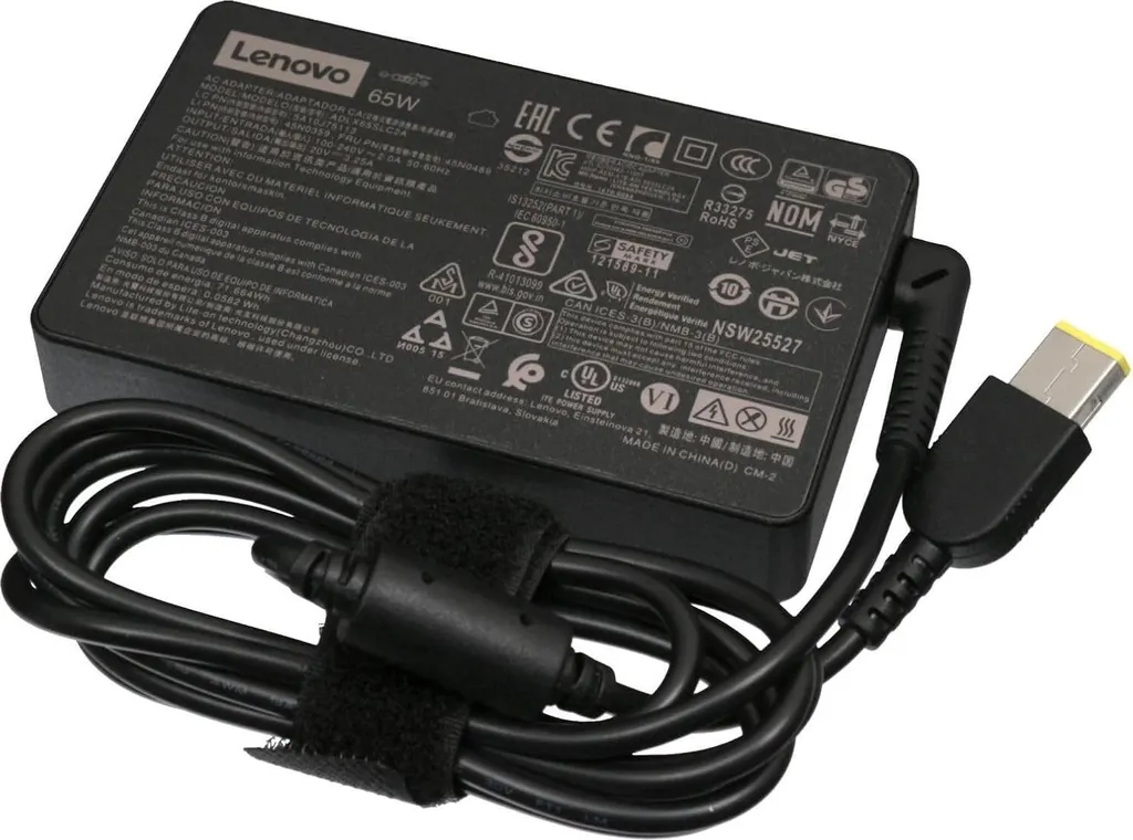 Chargeur ThinkPad Lenovo 65W idéal pour le télétravail et bureau - 4