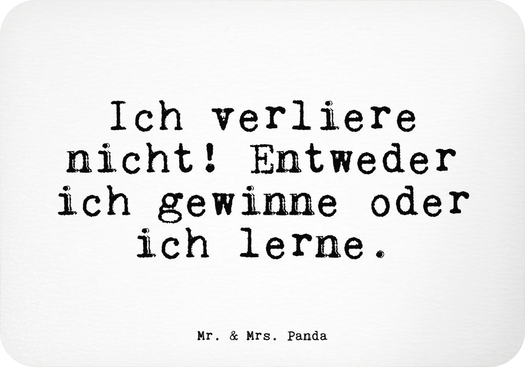 Mr. & Mrs. Panda magnet Ich verliere nicht! Entweder... - Weiß - Geschenk, Kühlschrankmagnet, whiteboardmagnet, Notizhalter, zettelhalter, Motiva...