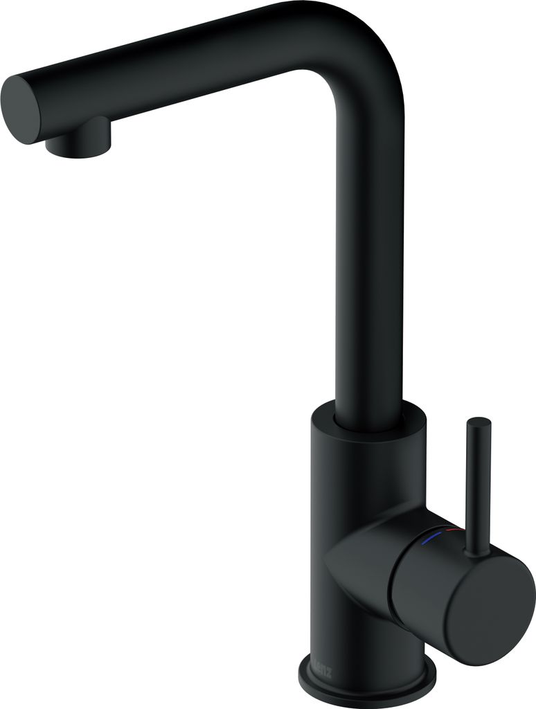 Lenz HOKU Waschtischarmatur Schwarz-Matt – Anti-Fingerabdruck, Push-to-Open Ventil, Keramikkartusche 46011851