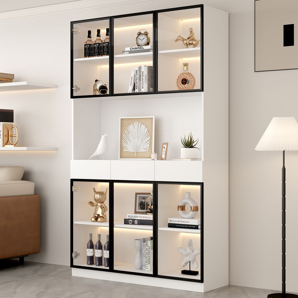 STILVORA Vitrine Highboard Buffetschrank mit Produktbild 