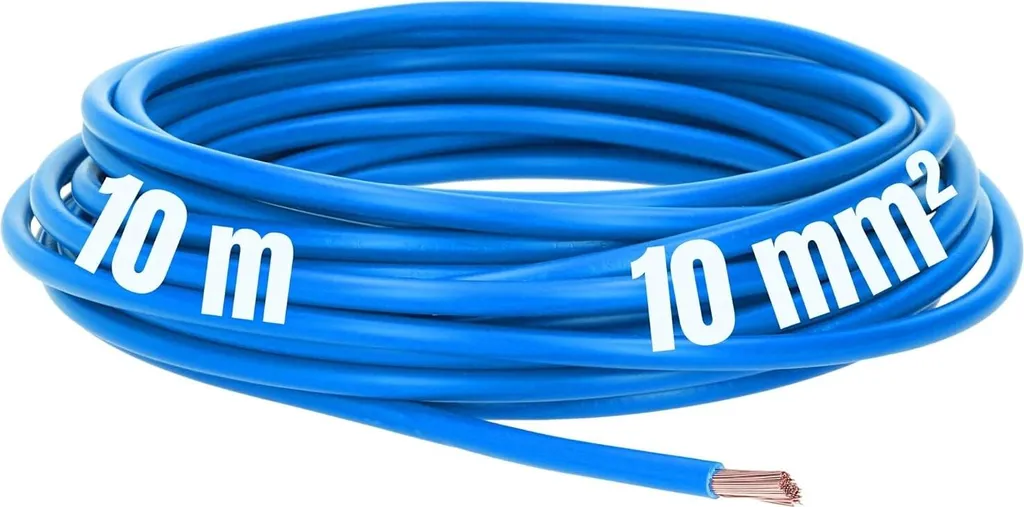 Cavo Elettrico Blu 10mm² 10 Metri Lapp H07V-K 4520025 Flessibile