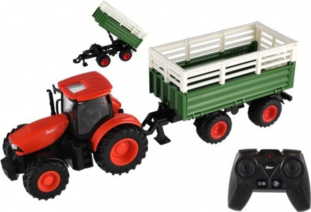 Traktor Zetor RC s vlekom plast 42cm 2,4GHz dobíjací pack + Obrázok produktu 