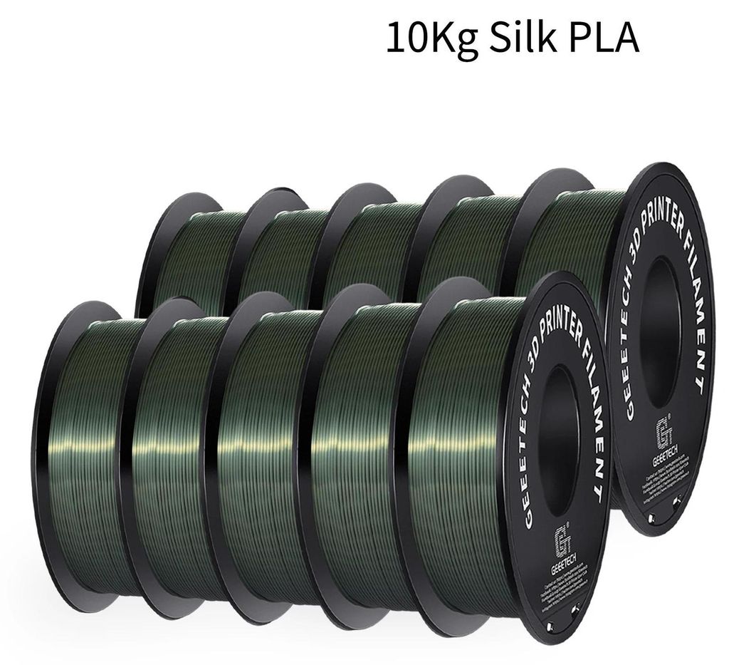 3D-Drucker Filament - PLA Seiden-Glanz 1,75 mm - 10 kg Spule - Hochglanz - Geringe Verformung - Vakuumverpackt - Leuchtend Blau