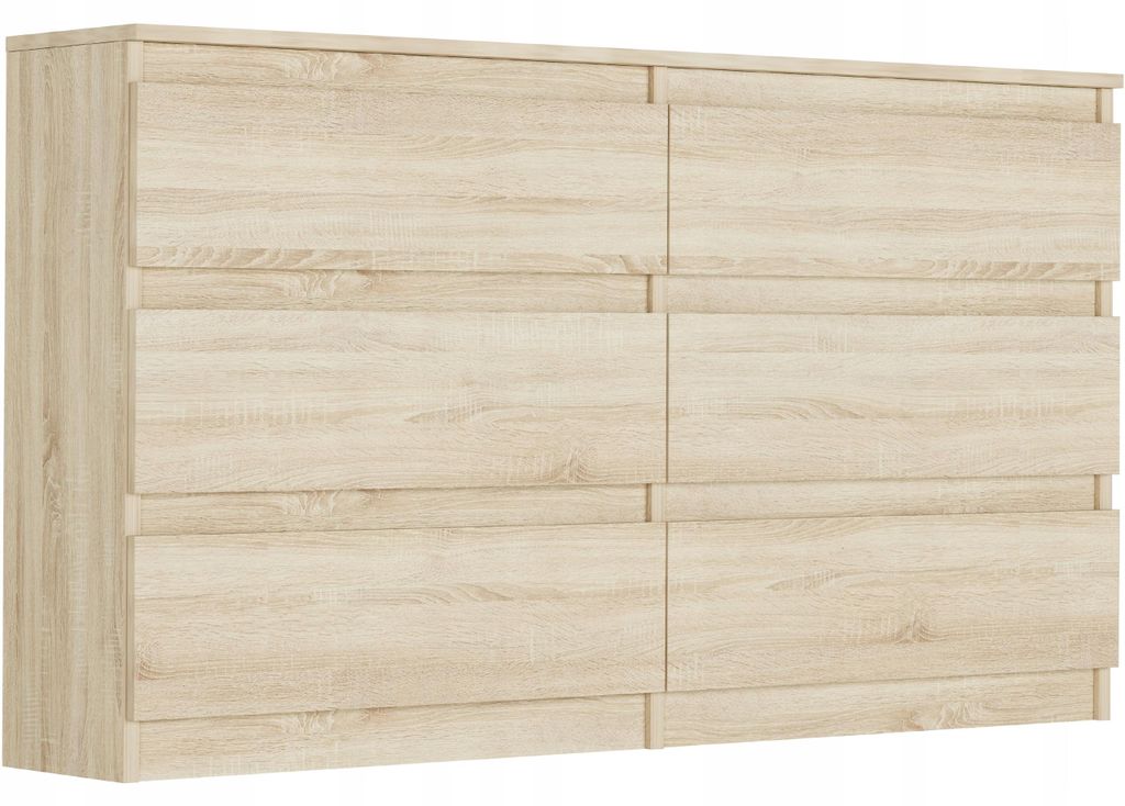 Komoda 140 cm 6 zásuvek skříňka FRAMIRE R-140 sonoma Obrázek produktu 