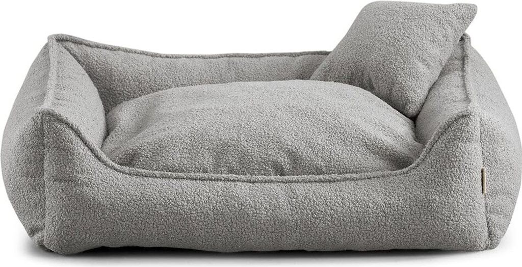 Hundebett Grosse Hunde Bear - Hundekissen Waschbar - Inklusive kleines Kissen - Farb- und Größenwahl (XS - 55x45, Grau)