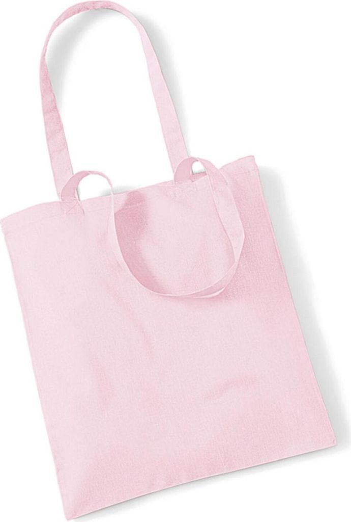 Westford Mill W101 | Bag for Life - Long Handles Einkaufstasche - 38 x 42 cm - Farbe: Pastel Pink - Größe: One Size