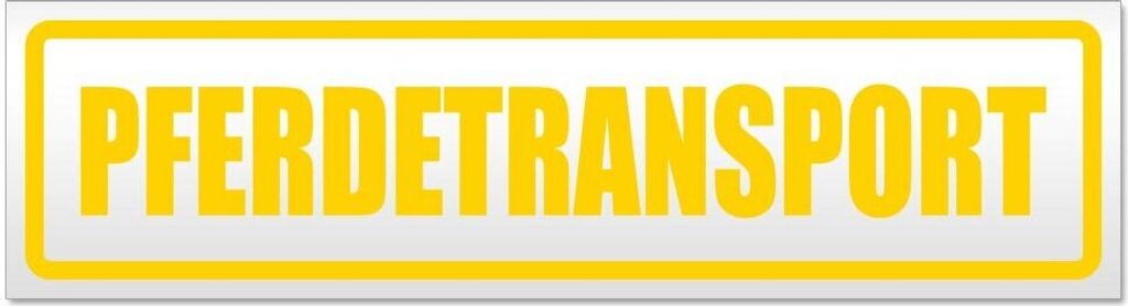 Kiwistar Pferdetransport Magnetschild Schild magnetisch - 60cm Gelb - Magnetfolie für Auto PKW Kfz