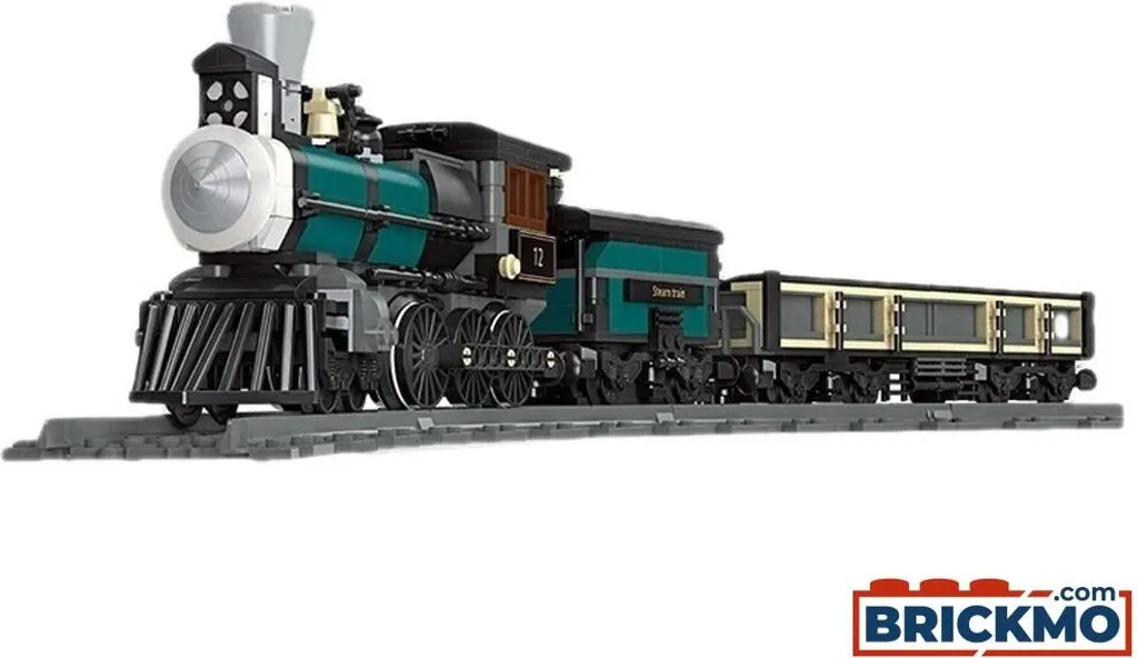 Train à vapeur miniature Jie Star JS-59001 en briques pour collectionneur