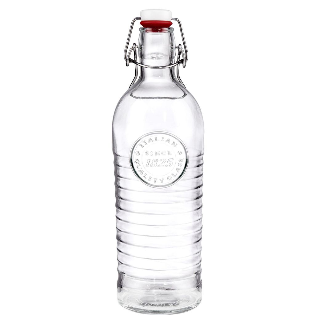 GLASFLASCHE Trinkflasche 1 L Saftflasche mit Schraubverschluss BORMIOLI ROCCO