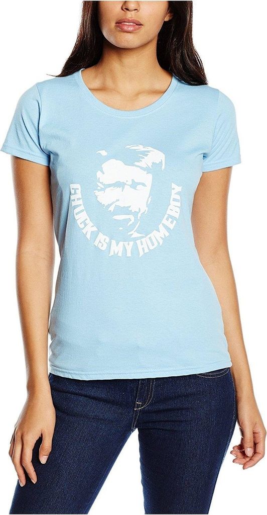 Touchlines Damen T-Shirt , Chuck is my Homeboy Hellblau, XS Produktbild 