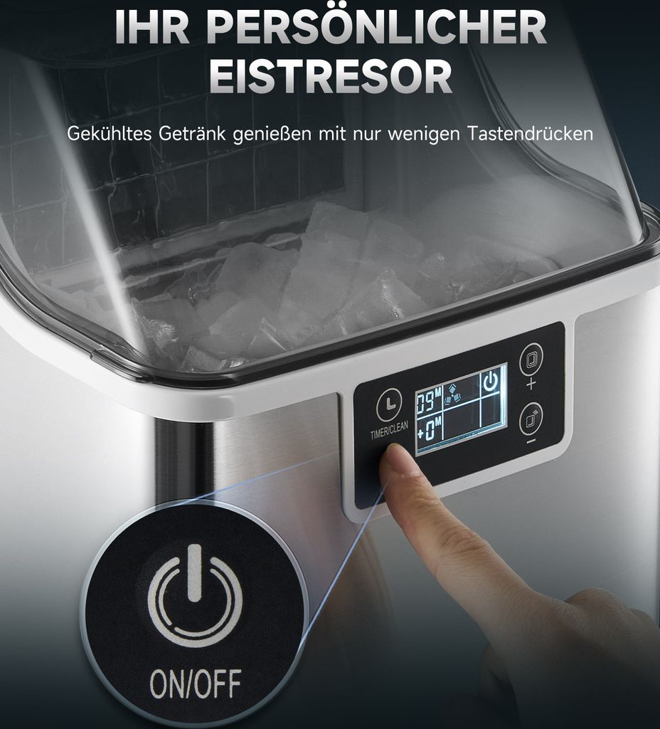 Preenex 3,2L Eiswürfelbereiter 22 kg/24H Eismaschine Produktbild 3
