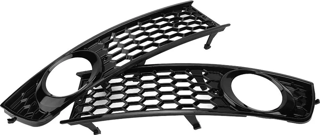 Set 2 Griglie Paraurti Audi A4 B6 02-05 | Look Nero Sportivo ABS