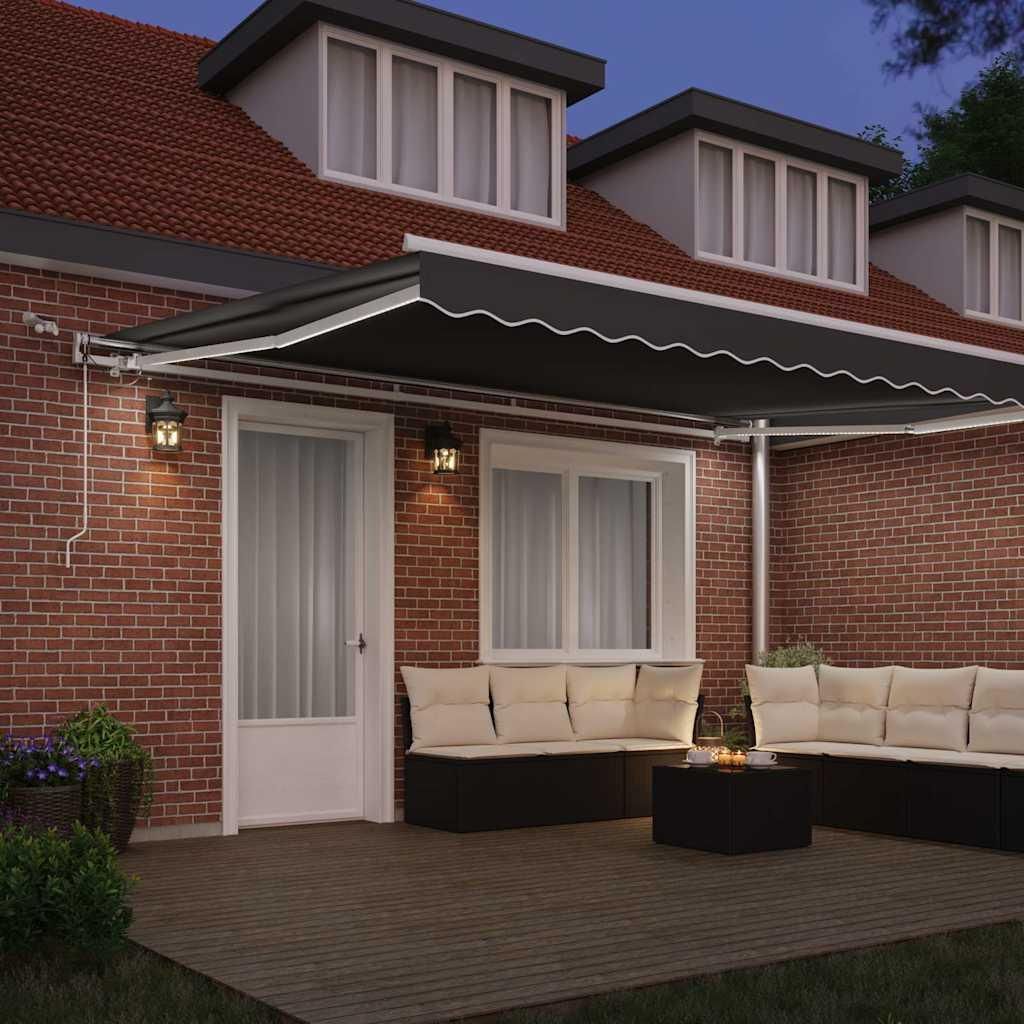 “2026 Modern“ Markisenrahmen mit LED-Lichtleisten Weiß 500 x 300cm Aluminium - Markisen Designermöbel 924728