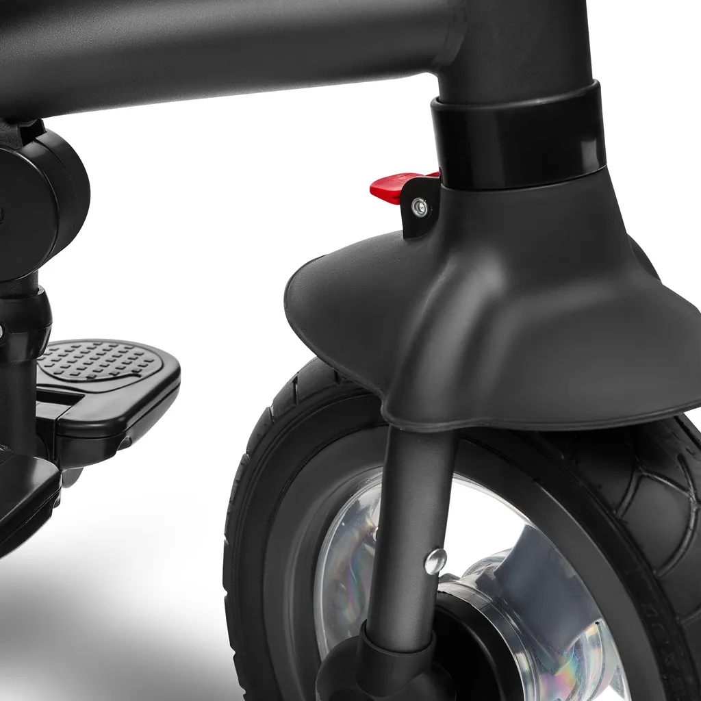 Lionelo Tris Tricycle évolutif enfant dès 1 an Gris avec canne parentale