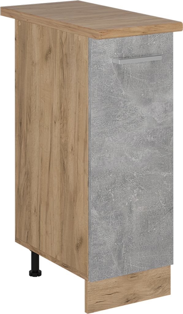 Apothekerschrank Vicco R-Line Beton 30 cm , AP Eiche, Model 54156