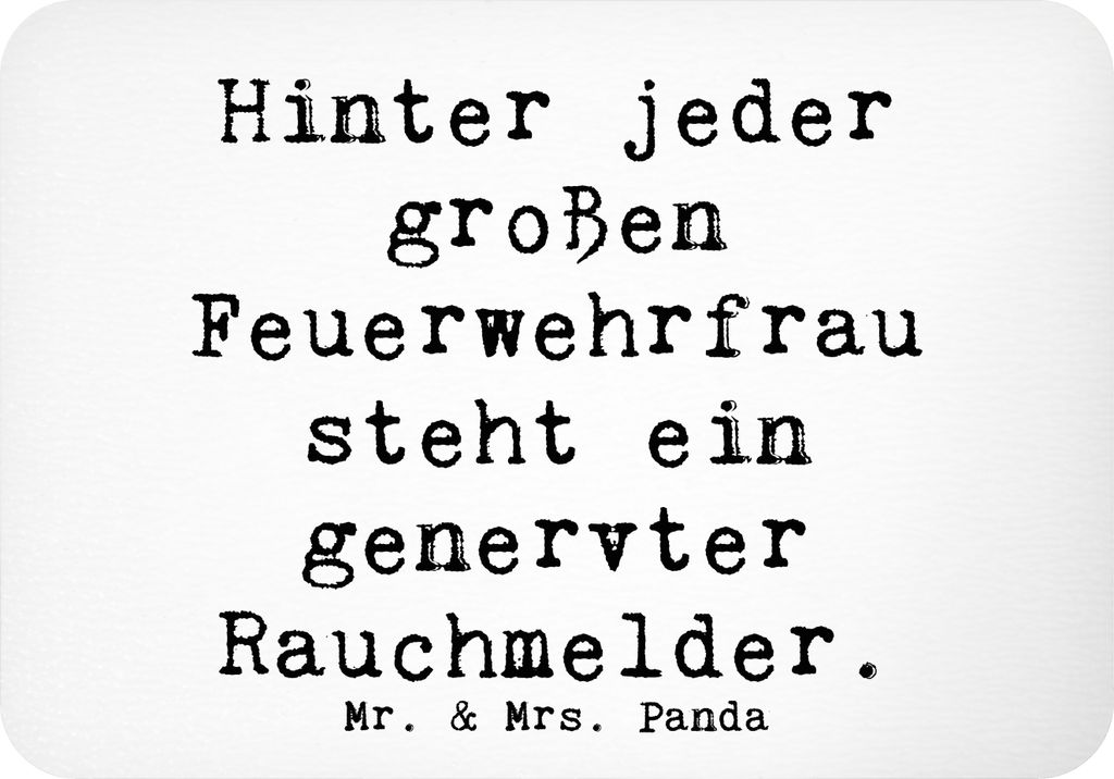 Mr. & Mrs. Panda magnet Spruch Feuerwehrfrau Humor - Weiß - Geschenk, zettelhalter, wandmagnet, Notizhalter, haftmagnet, großer, humorvoller Slog...