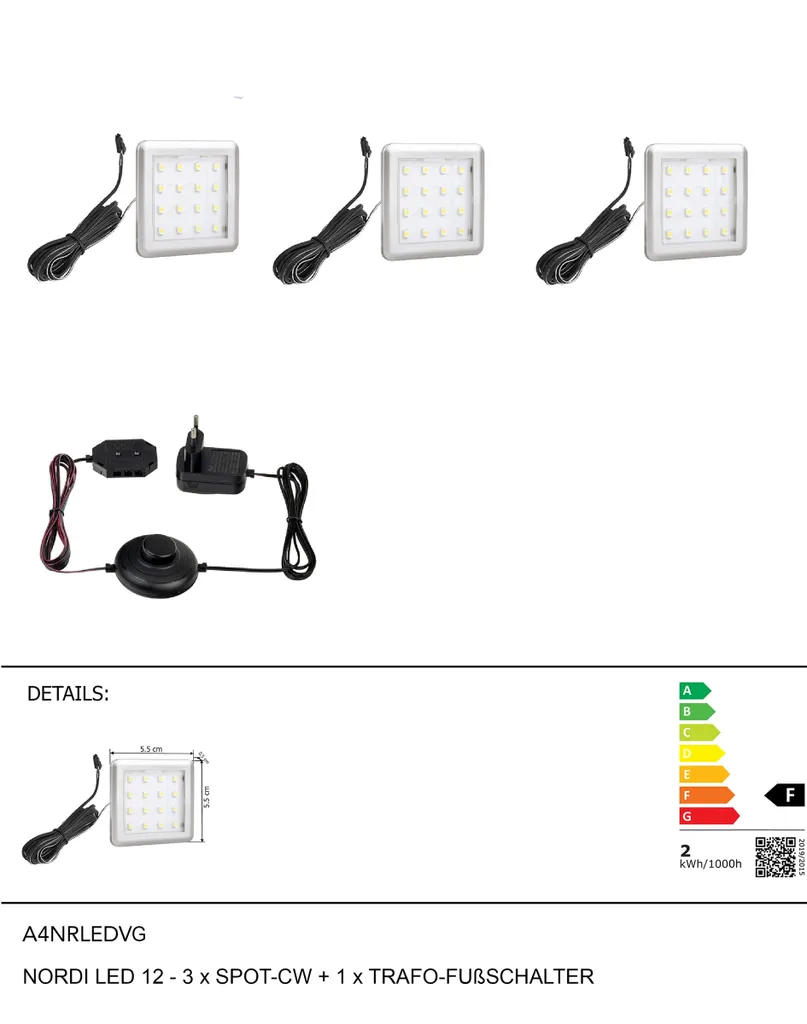 Spot de placard LED NORDI : fini l'ombre dans vos meubles blanc froid