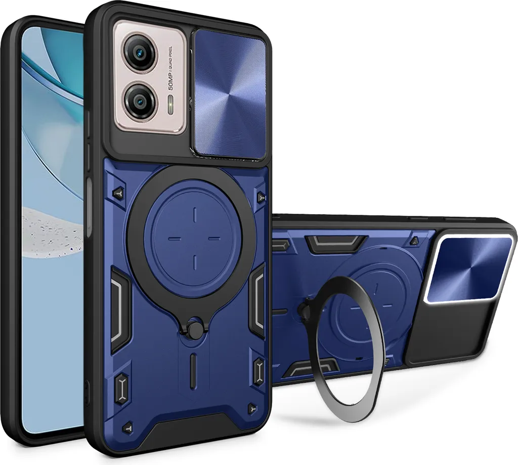 Cover Motorola Moto G53 Blu: Test Protezione Militare e Slide Camera