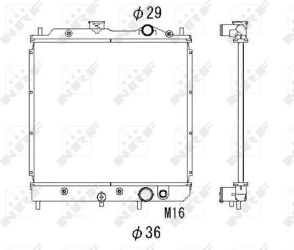 Radiateur moteur NRF en aluminium OE MB538530 haute performance