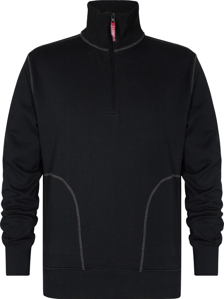 F. Engel Standard Sweatshirt mit hohem Kragen, Schwarz, Gr. 2XL