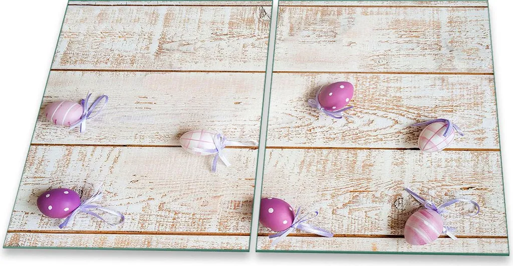 Copri Piano Cottura Vetro 2 Pezzi 40x52 Pasqua Viola - Protezione Cucina
