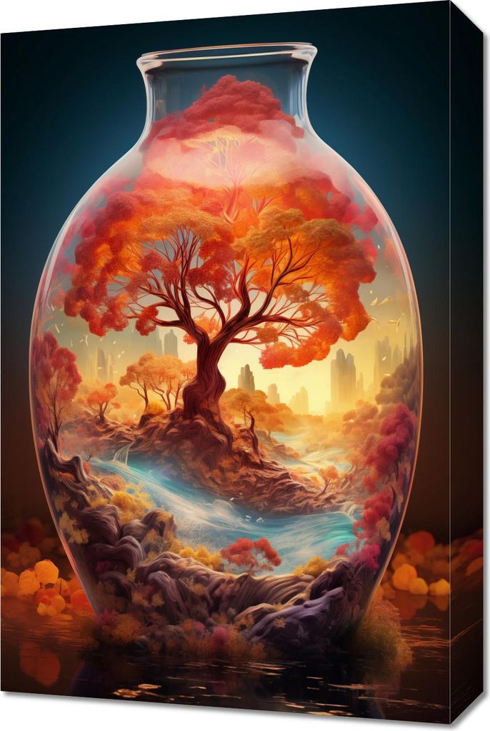 Bild 40x60cm Baum des Lebens im Glas
