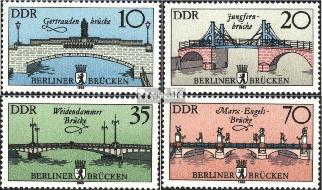 Briefmarken DDR 1985 Mi 2972I-2975I (kompl.Ausgabe) Produktbild 
