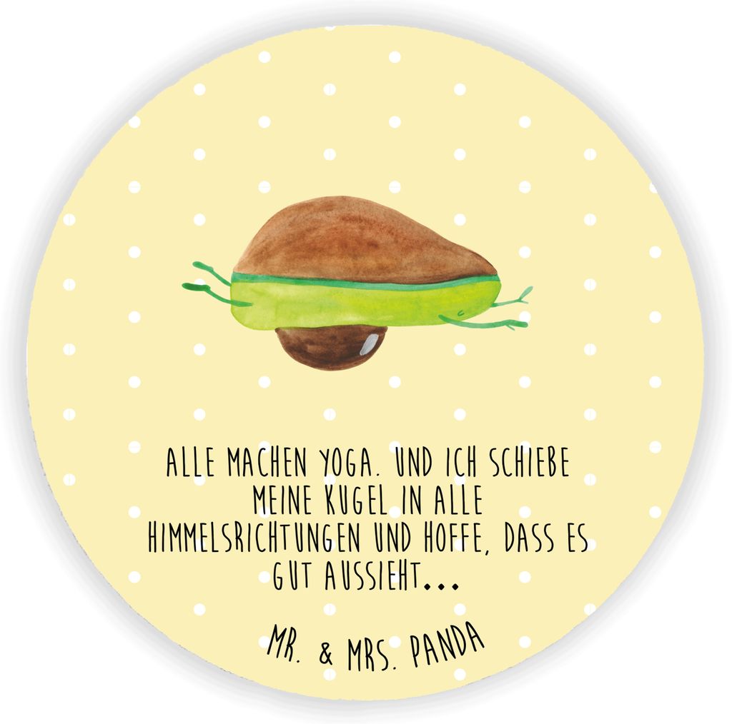 Mr. & Mrs. Panda magnet Avocado Yoga - Gelb Pastell - Geschenk, Unsportlich, Haha, Hilfe, Humor, pinnwand, für fotos, Kühlschrankmagnet, kühlsch...