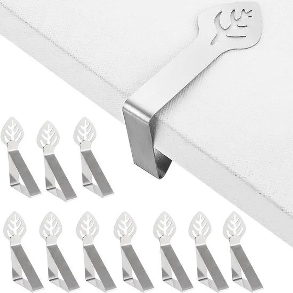 Pinces de table pour repas en plein air lot de 10 inox spécial vent
