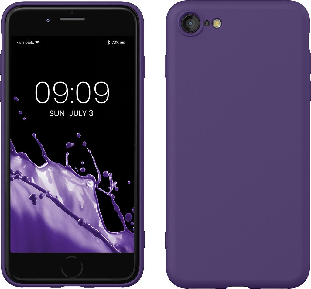 kwmobile Handyhülle für iPhone SE 2022 Hülle / iPhone SE 2020 / iPhone 8 / iPhone 7, für iPhone SE Hülle - Schutzhülle für kabelloses Laden ...