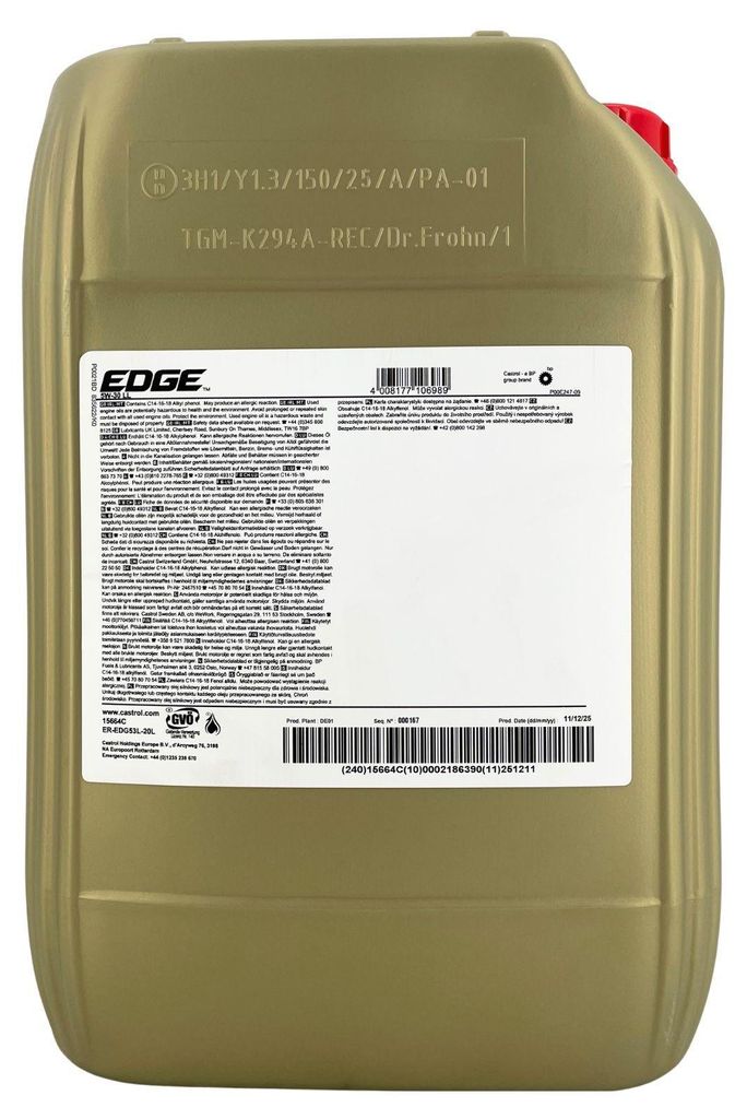 Castrol EDGE Titanium FST 5W-30 LL 20 Liter Kanister Reifen Produktbild 