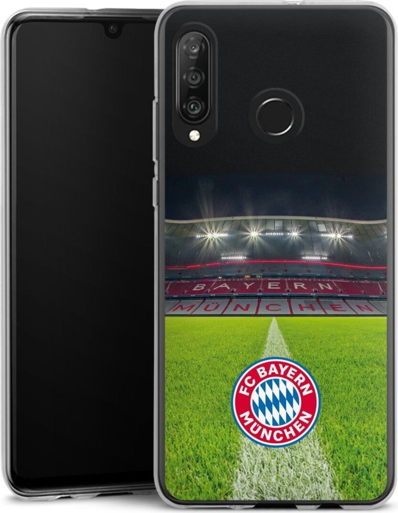 DeinDesign Handyhülle für Huawei P30 Lite Silikon Hülle Case Smartphone Schutzhülle FC Bayern München FCB Stadion