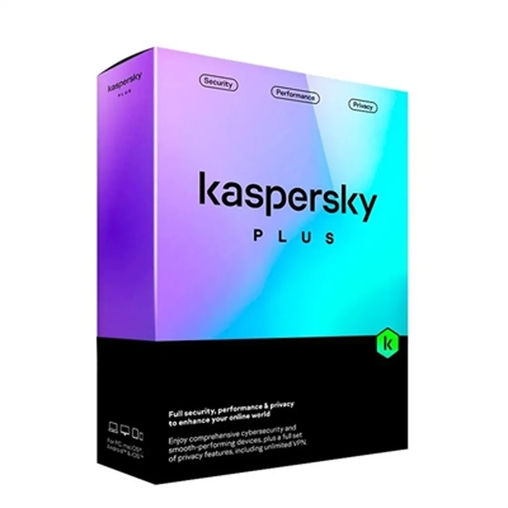 Kaspersky Plus Antivirus 5 appareils 1 an - Protection Web Complète
