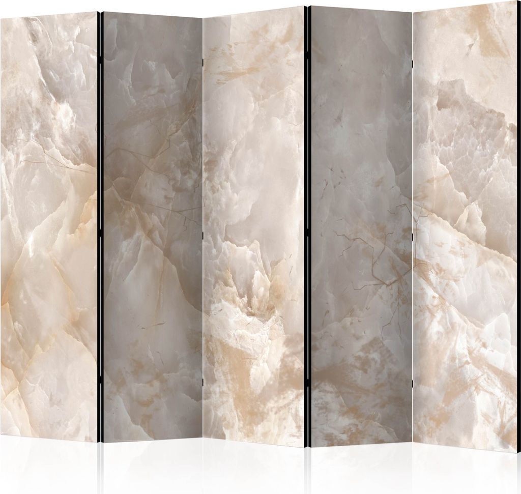 Neuheit! Dekorativer Paravent Raumteiler Trennwand Foto-Paravent Spanische Wand XXL MARMOR OPTIK STEIN 225x172 cm f-C-0458-z-c