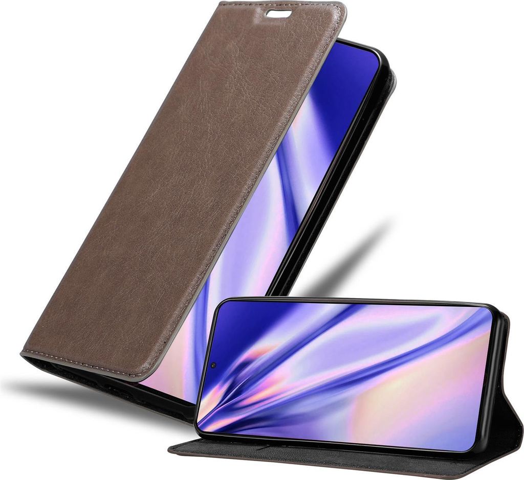Cadorabo Hülle für Samsung Galaxy S21 PLUS Schutz Hülle in Braun Handyhülle Etui Case Cover Magnetverschluss