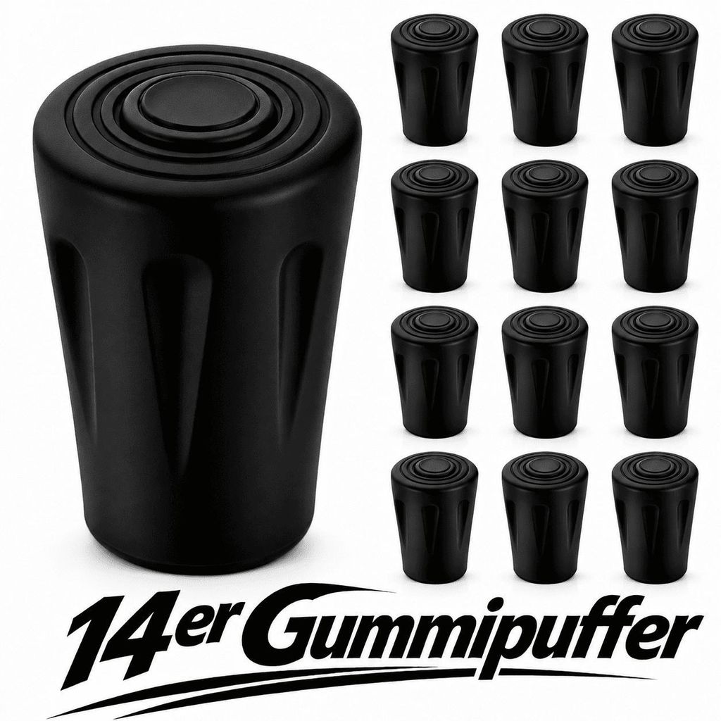 14 Nordic Walking Gummipuffer Pads Asphaltpads Trekking Produktbild 