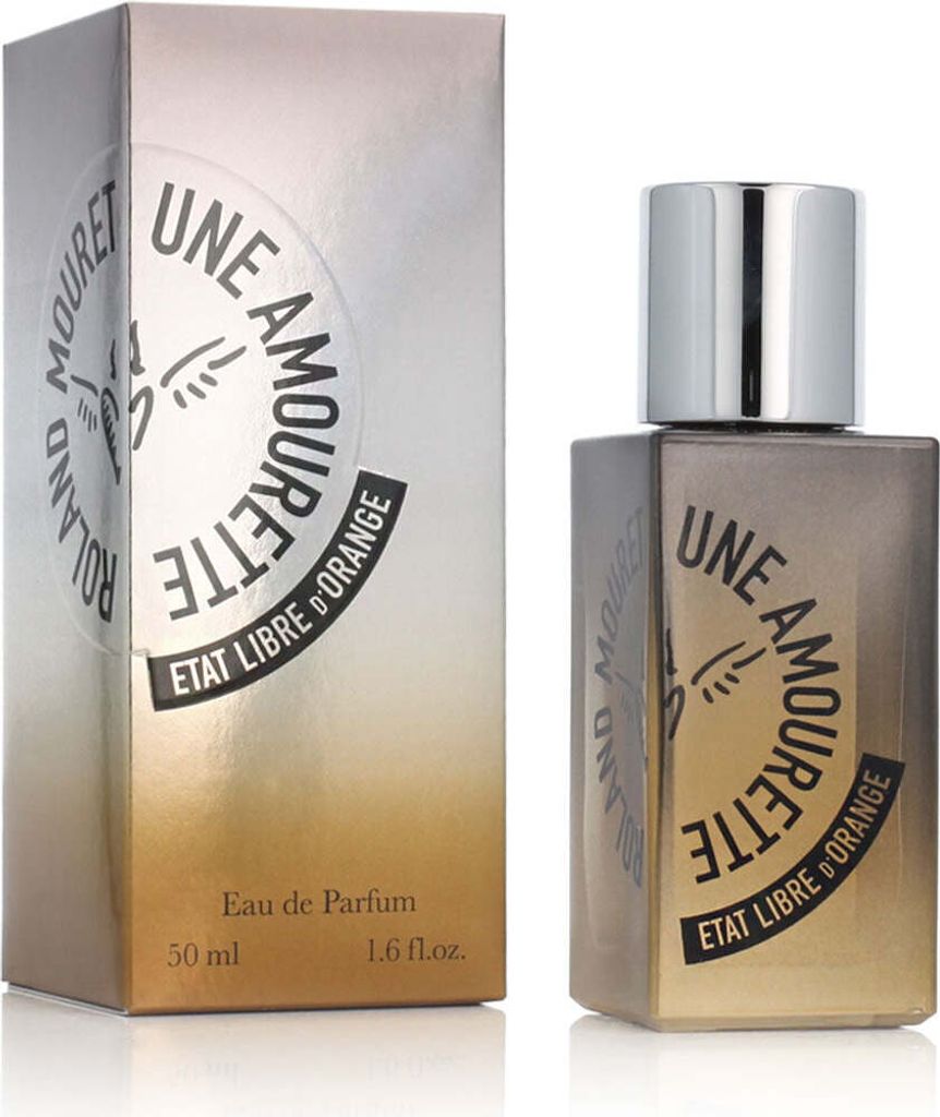 A perfume bottle and its box are displayed side-by-side against a white background.